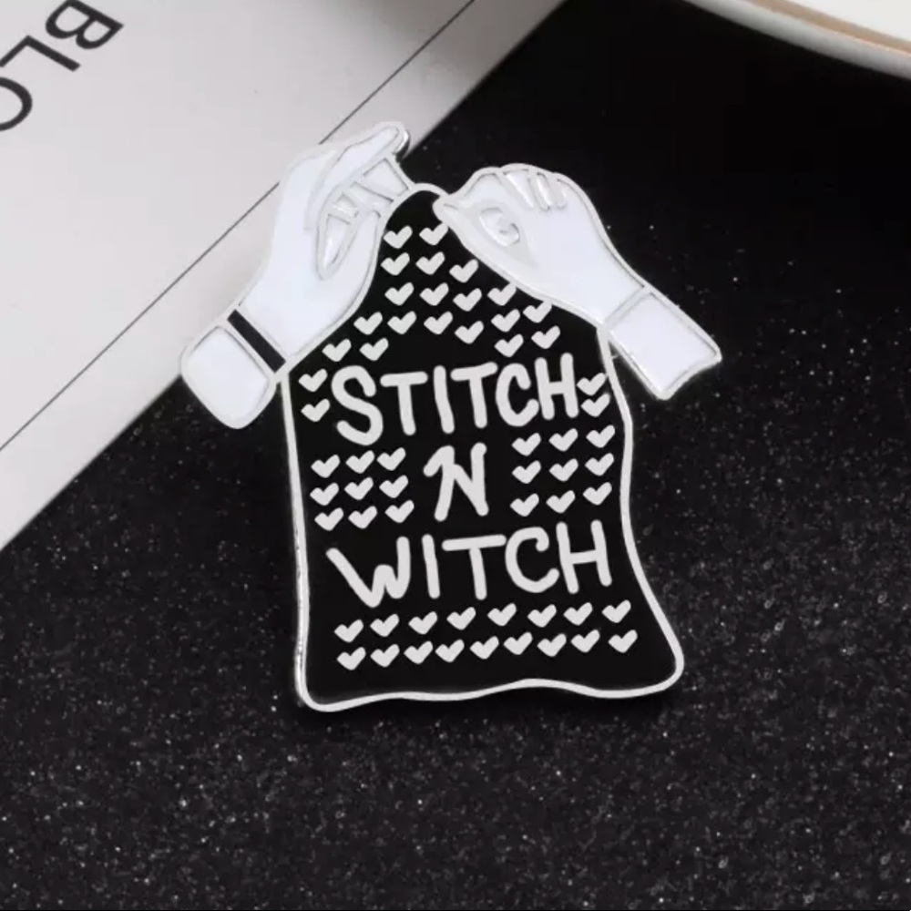 3/$18 NEW Stitch N Witch Enamel Pin Brooch